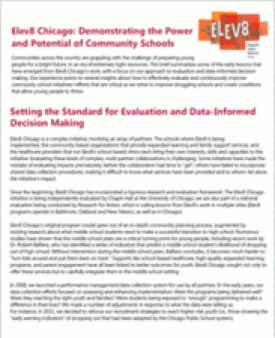 Download Brief: Elev8 Chicago: Demonstrating the Power and Potential of Community Schools