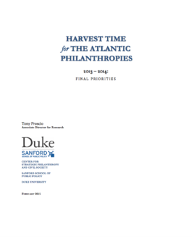 Download Harvest Time for The Atlantic Philanthropies – 2013-2014: Final Priorities