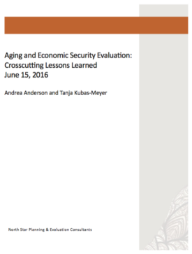 Download Aging and Economic Security Evaluation: Crosscutting Lessons Learned