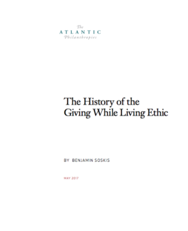 Download The History of the Giving While Living Ethic