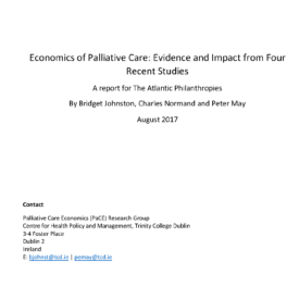 Download Economics of Palliative Care: Evidence and Impact from Four Recent Studies