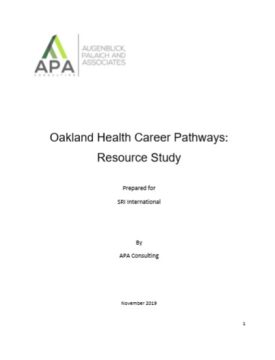 Download Oakland Health Career Pathways: Resource Study